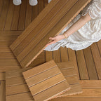 Modern Style Square Wood Flooring Corrosion Resistant Outdoor Wood Flooring