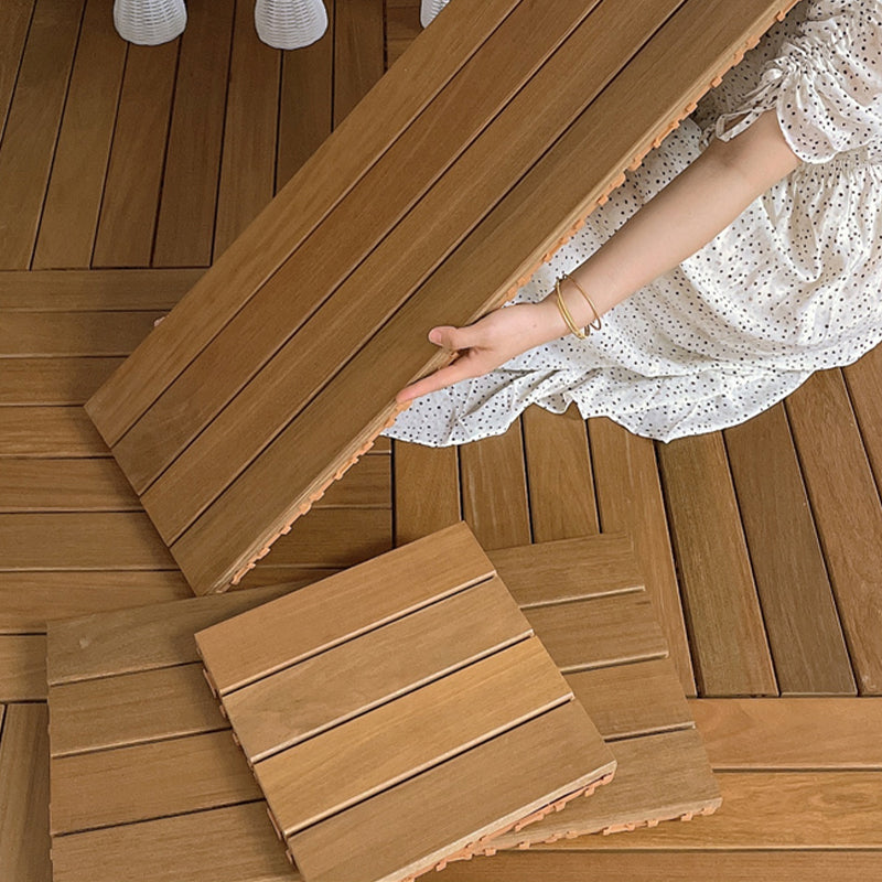 Modern Style Square Wood Flooring Corrosion Resistant Outdoor Wood Flooring