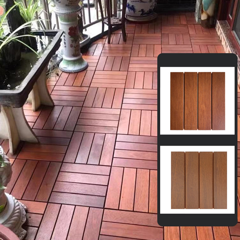 Modern Style Square Wood Flooring Corrosion Resistant Outdoor Wood Flooring