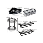 Traditional Bathroom Accessories Hardware Set in Black Metal