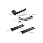 Traditional Bathroom Accessories Hardware Set in Black Metal