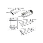 Contemporary Bathroom Accessories Hardware Set in Silver with Soap Dish