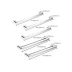 Contemporary Bathroom Accessories Hardware Set in Silver with Soap Dish