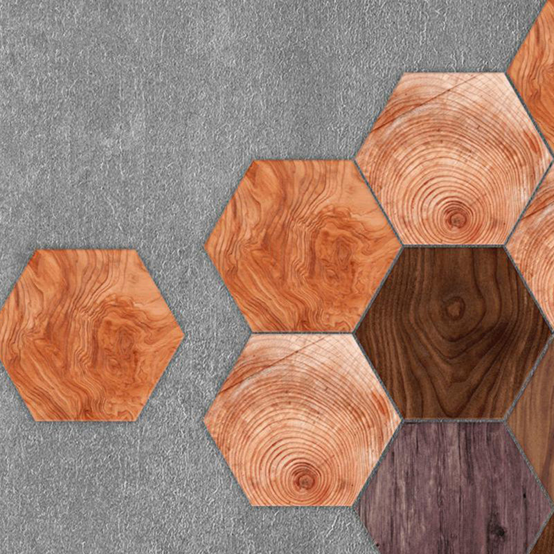 Peel & Stick Tiles Stain Resistant Hexagonal Plastic Peel & Stick Tiles 20-Pack