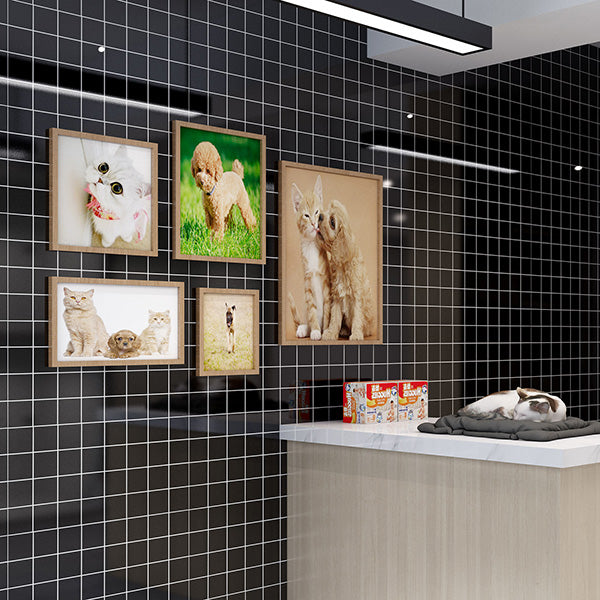 Single Tile Wallpaper Peel and Stick Wall Tile with Rectangular Shape