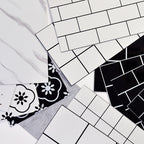 Single Tile Wallpaper Peel and Stick Wall Tile with Rectangular Shape