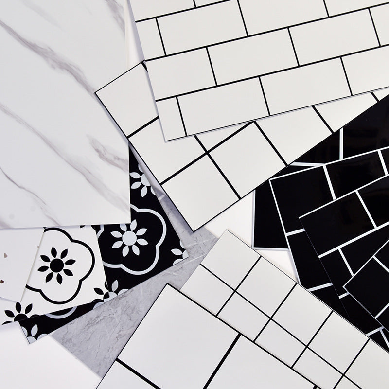 Single Tile Wallpaper Peel and Stick Wall Tile with Rectangular Shape