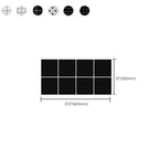 Single Tile Wallpaper Peel and Stick Wall Tile with Rectangular Shape