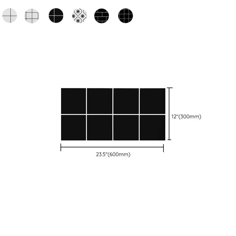 Single Tile Wallpaper Peel and Stick Wall Tile with Rectangular Shape