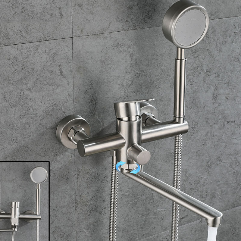 Bathroom Bathtub Faucet Lever Handheld Shower Bathtub Faucet