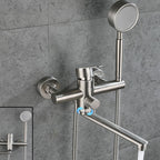 Bathroom Bathtub Faucet Lever Handheld Shower Bathtub Faucet