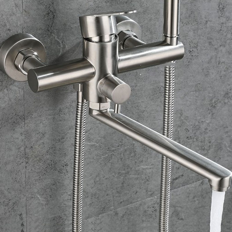 Bathroom Bathtub Faucet Lever Handheld Shower Bathtub Faucet