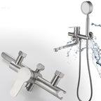 Bathroom Bathtub Faucet Lever Handheld Shower Bathtub Faucet