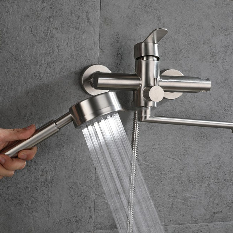 Bathroom Bathtub Faucet Lever Handheld Shower Bathtub Faucet