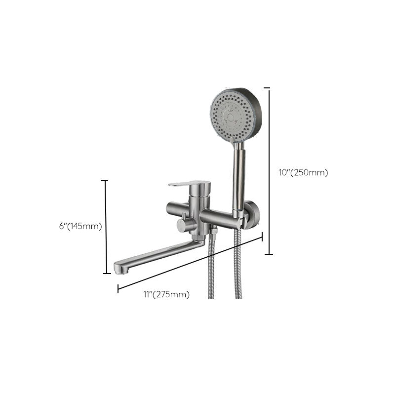 Bathroom Bathtub Faucet Lever Handheld Shower Bathtub Faucet