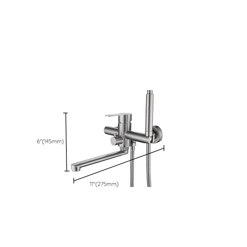 Bathroom Bathtub Faucet Lever Handheld Shower Bathtub Faucet