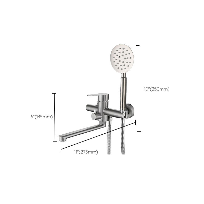 Bathroom Bathtub Faucet Lever Handheld Shower Bathtub Faucet