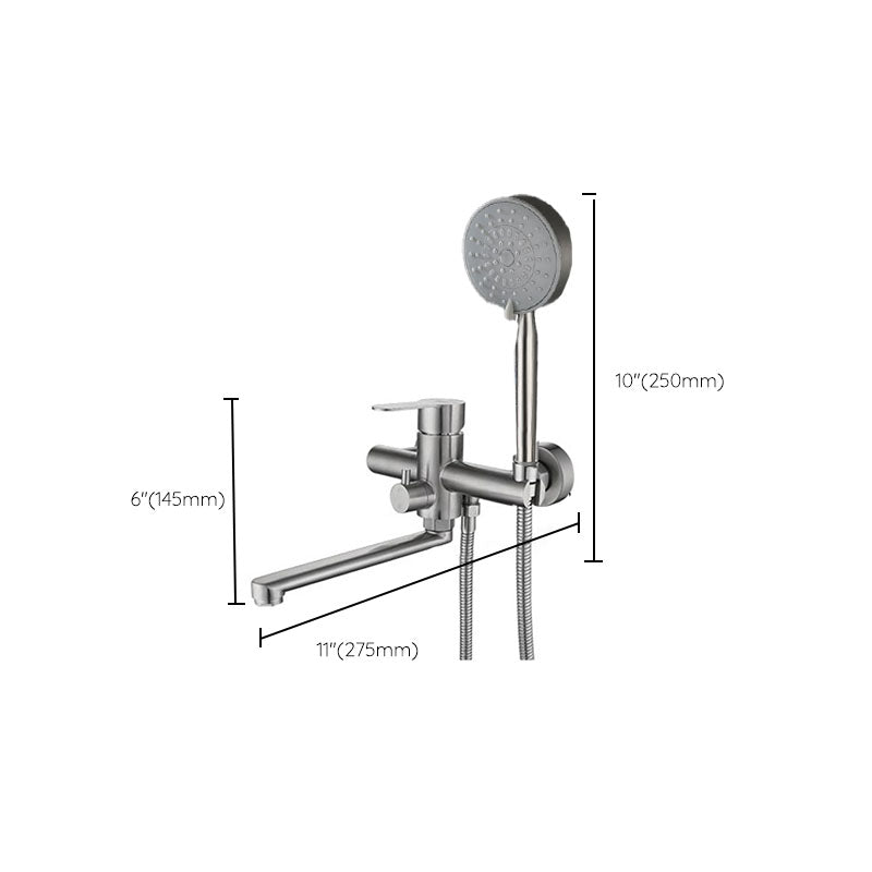 Bathroom Bathtub Faucet Lever Handheld Shower Bathtub Faucet