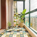 Modern Vinyl Plank Flooring Porcelain Tile Look Self-adhesive PVC Flooring