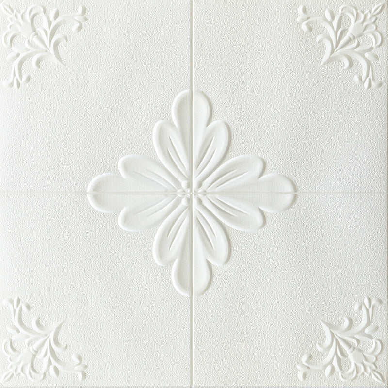 Interior Wall Cladding 3D Floral Print Peel and Stick Waterproof Wall Panels