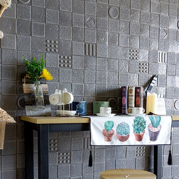 Home Interior Wall Panel 3D Printed Brick Peel and Stick Wall Covering