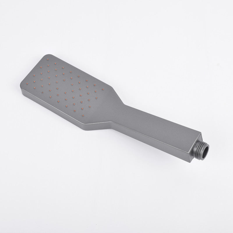 Rectangular Gray Showerhead Combo Standard Spray Pattern Showerhead