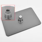 Rectangular Gray Showerhead Combo Standard Spray Pattern Showerhead