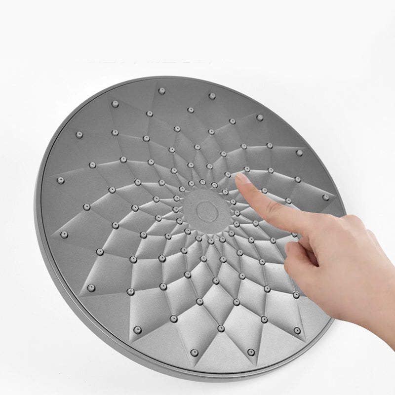 Rectangular Gray Showerhead Combo Standard Spray Pattern Showerhead