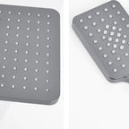 Rectangular Gray Showerhead Combo Standard Spray Pattern Showerhead