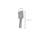 Rectangular Gray Showerhead Combo Standard Spray Pattern Showerhead