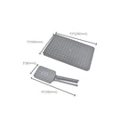 Rectangular Gray Showerhead Combo Standard Spray Pattern Showerhead