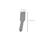 Rectangular Gray Showerhead Combo Standard Spray Pattern Showerhead