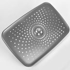 Modern Gray Showerhead Combo Standard Spray Pattern Rectangular Large Showerhead