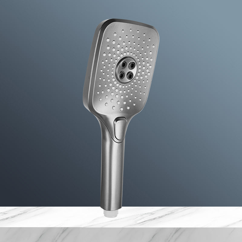 Modern Gray Showerhead Combo Standard Spray Pattern Rectangular Large Showerhead