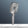 Modern Gray Showerhead Combo Standard Spray Pattern Rectangular Large Showerhead