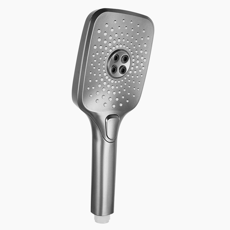 Modern Gray Showerhead Combo Standard Spray Pattern Rectangular Large Showerhead