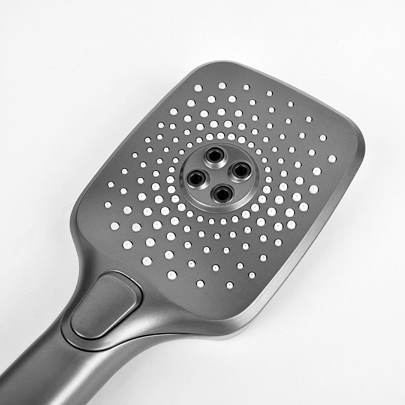 Modern Gray Showerhead Combo Standard Spray Pattern Rectangular Large Showerhead