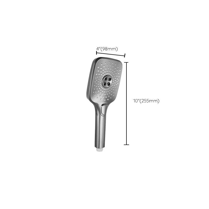 Modern Gray Showerhead Combo Standard Spray Pattern Rectangular Large Showerhead