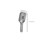 Modern Gray Showerhead Combo Standard Spray Pattern Rectangular Large Showerhead
