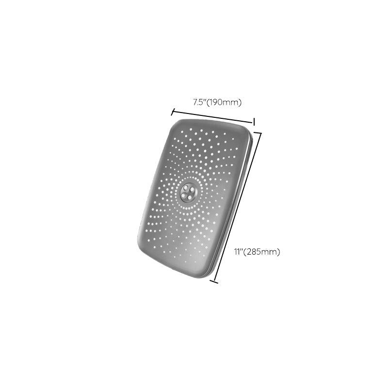 Modern Gray Showerhead Combo Standard Spray Pattern Rectangular Large Showerhead