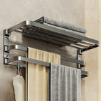 Traditional bathroom accessory as a single piece or in a set in gray