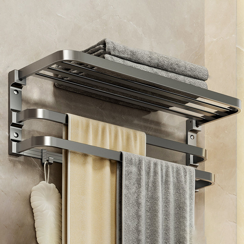 Traditional bathroom accessory as a single piece or in a set in gray