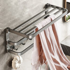 Traditional bathroom accessory as a single piece or in a set in gray