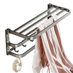 Traditional bathroom accessory as a single piece or in a set in grey