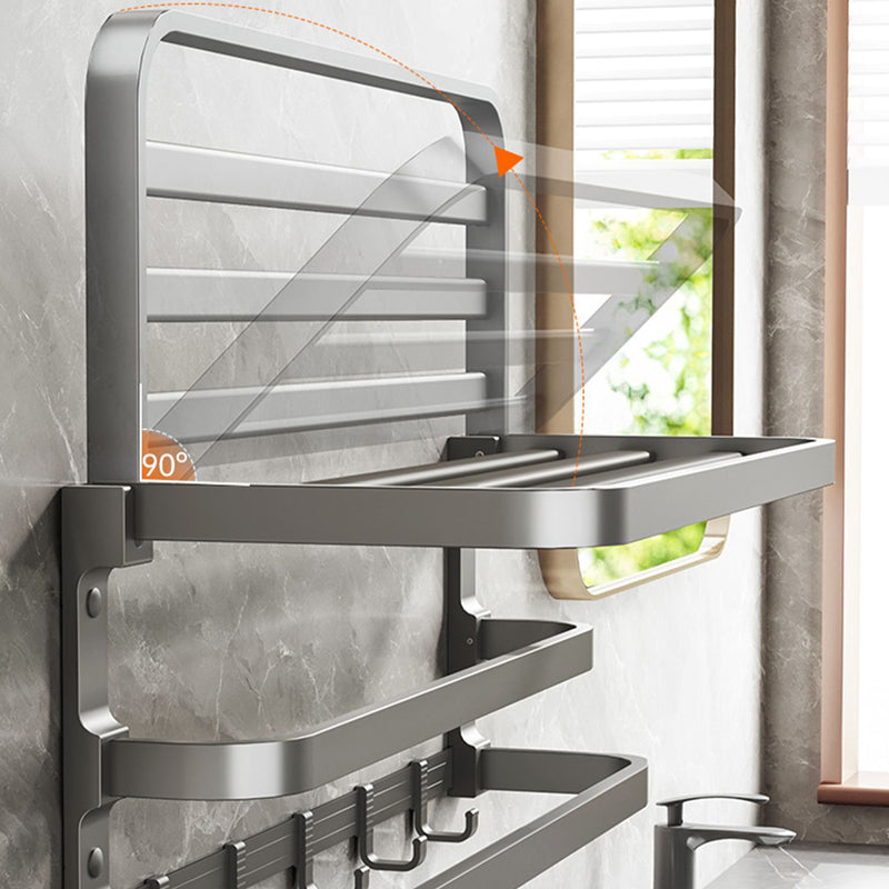 Traditional bathroom accessory as a single piece or in a set in gray