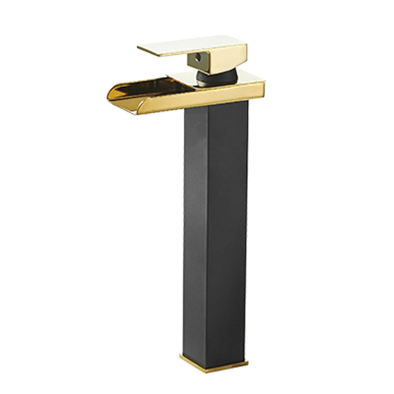 Modern Waterfall Spout Sink Faucet with LED Brass Sink Faucet