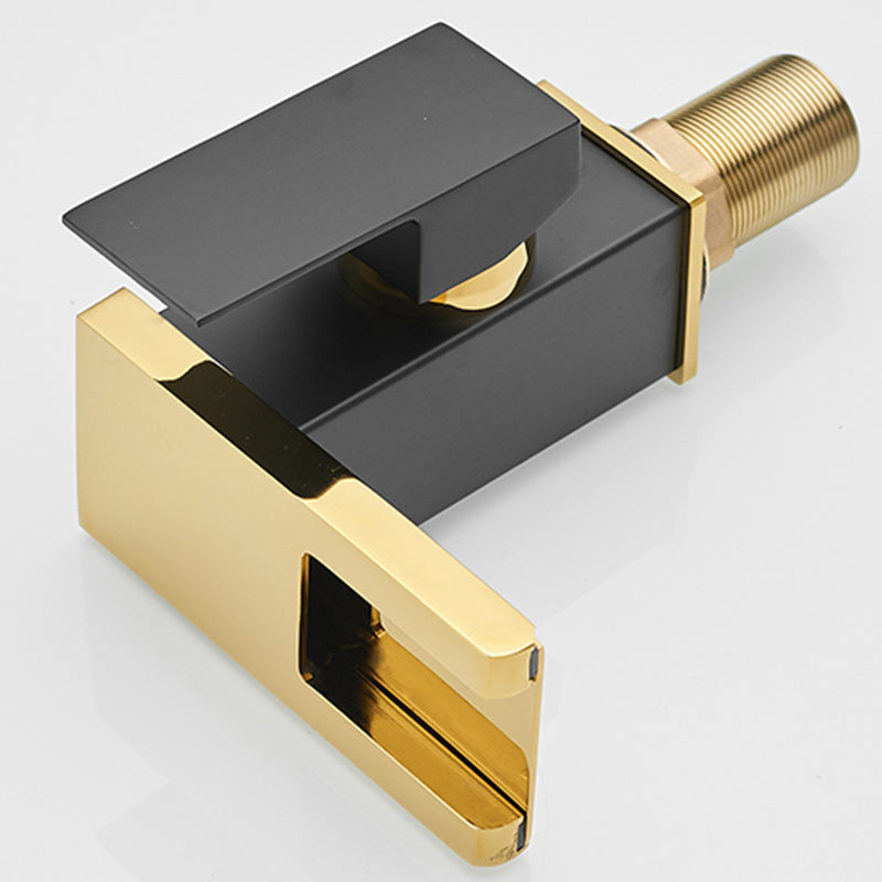 Modern Waterfall Spout Sink Faucet with LED Brass Sink Faucet