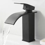 Modern Waterfall Spout Sink Faucet with LED Brass Sink Faucet
