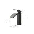 Modern Waterfall Spout Sink Faucet with LED Brass Sink Faucet