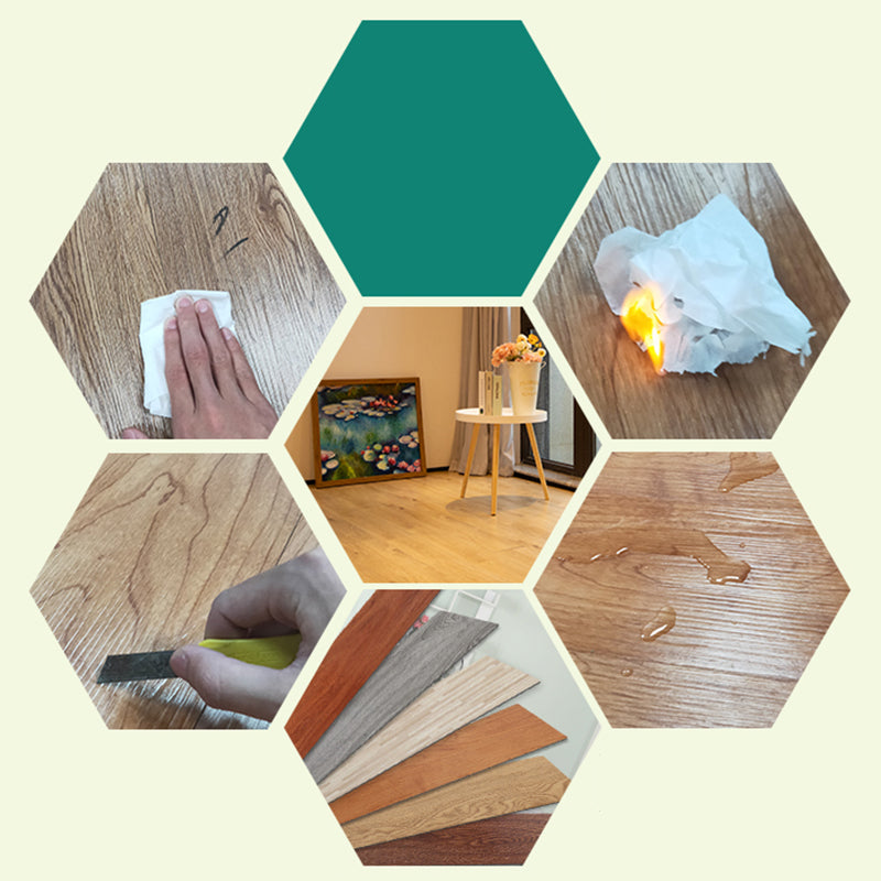 Peel and Stick PVC flooring Smooth Wood Look Vinyl flooring for living room